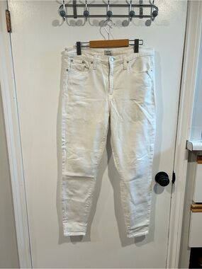 J. Crew White High-Rise Toothpick Jeans